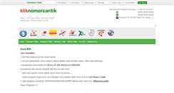 Desktop Screenshot of kliknomorcantik.com